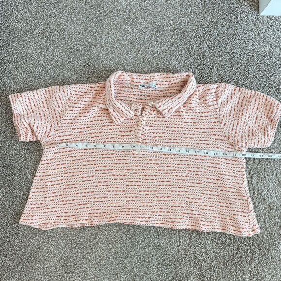 ZARA | knit crop polo top - Picture 8 of 9
